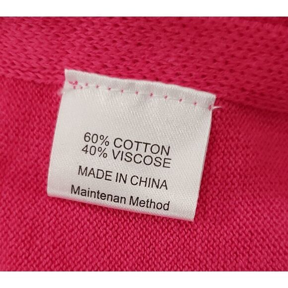 Women's Pink V-Neck Poncho - Picture 4 of 9